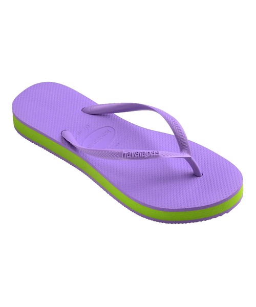 havaianas（ハワイアナス）の「havaianas (ハワイアナス) / Slim Flatform サンダル ラバービーチサンダル　厚底2.5ｃｍ（サンダル・レディース・ブラック/グレー/ゴールド系その他/ピンク/ライトグリーン/スカイブルー/ピンクゴールド/パープル/ゴールド/ピンク系その他/ライラック/ベージュ・23/22/24.5/25.5）」の6枚目の写真