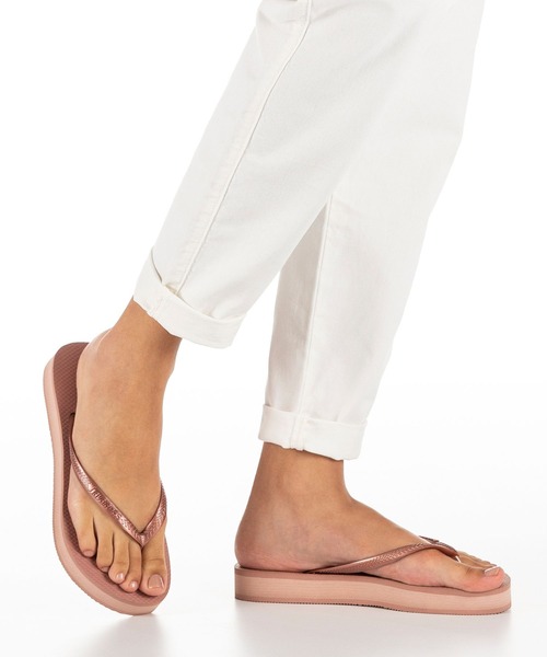 havaianas（ハワイアナス）の「havaianas (ハワイアナス) / Slim Flatform サンダル ラバービーチサンダル　厚底2.5ｃｍ（サンダル・レディース・ブラック/グレー/ゴールド系その他/ピンク/ライトグリーン/スカイブルー/ピンクゴールド/パープル/ゴールド/ピンク系その他/ライラック/ベージュ・23/22/24.5/25.5）」の11枚目の写真