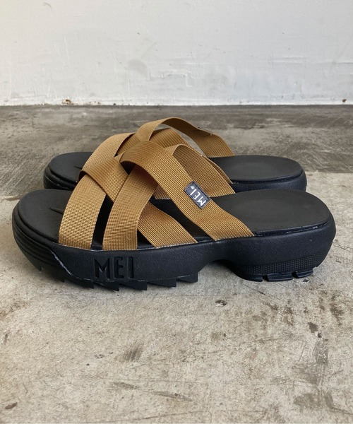 COMMON WARE（コモンウェアー）の「ST:MEI Recycled nylon mesh SANDAL（サンダル・レディース・ブラウン/ライトブラウン/オリーブドラブ/ブラック・26cm/27cm/28cm/23㎝/24cm/25cm/23cm）」の6枚目の写真