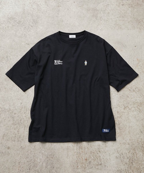 JUNRED（ジュンレッド）の「ROSTER BEARルーズW刺繍TEE（Tシャツ/カットソー・メンズ・ブラック/ホワイト/グリーン・M/L）」の3枚目の写真