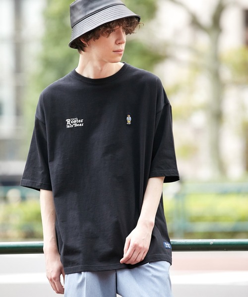 JUNRED（ジュンレッド）の「ROSTER BEARルーズW刺繍TEE（Tシャツ/カットソー・メンズ・ブラック/ホワイト/グリーン・M/L）」の14枚目の写真