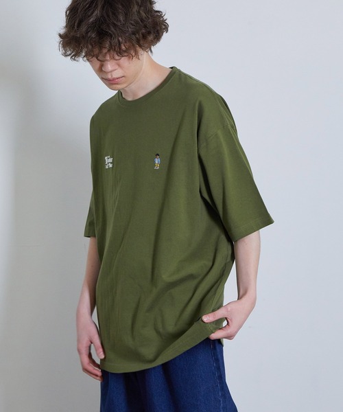 JUNRED（ジュンレッド）の「ROSTER BEARルーズW刺繍TEE（Tシャツ/カットソー・メンズ・ブラック/ホワイト/グリーン・M/L）」の21枚目の写真