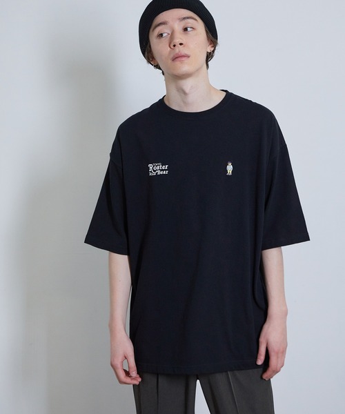 JUNRED（ジュンレッド）の「ROSTER BEARルーズW刺繍TEE（Tシャツ/カットソー・メンズ・ブラック/ホワイト/グリーン・M/L）」の16枚目の写真