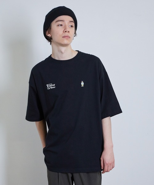 JUNRED（ジュンレッド）の「ROSTER BEARルーズW刺繍TEE（Tシャツ/カットソー・メンズ・ブラック/ホワイト/グリーン・M/L）」の17枚目の写真
