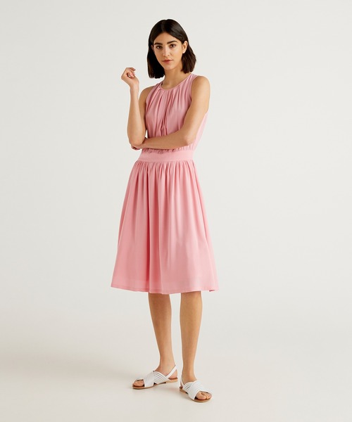 セール バックリボン切り替えノースリーブワンピース ワンピース Benetton United Colors Of Benetton ベネトン ユナイテッドカラーズオブベネトン のファッション通販 Zozotown