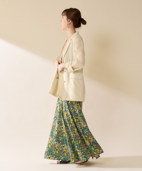 SHENERY（シーナリー）の「フラワープリント切替マキシスカート（スカート・レディース・ブラック/イエロー・38/36）」の16枚目の写真