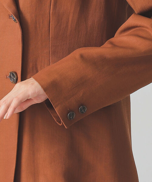 BEAMS LIGHTS（ビームスライツ）の「BEAMS LIGHTS / アセテート ダブルジャケット（テーラードジャケット・レディース・ブラック/ブラウン・38/36）」の10枚目の写真