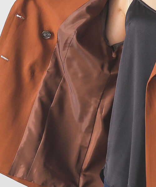 BEAMS LIGHTS（ビームスライツ）の「BEAMS LIGHTS / アセテート ダブルジャケット（テーラードジャケット・レディース・ブラック/ブラウン・38/36）」の14枚目の写真