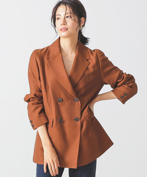 BEAMS LIGHTS（ビームスライツ）の「BEAMS LIGHTS / アセテート ダブルジャケット（テーラードジャケット・レディース・ブラック/ブラウン・38/36）」の16枚目の写真