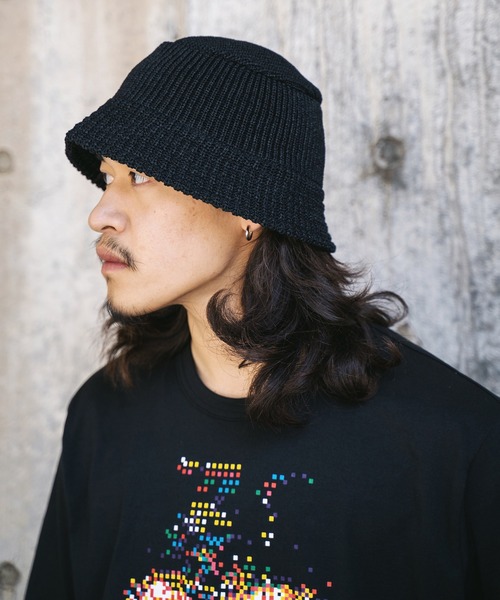 JOINT WORKS（ジョイントワークス）の「【RACAL / ラカル】 Paper knit bucket ハット（ハット・メンズ・ブラック/アイボリー/パープル系その他・FREE）」の2枚目の写真
