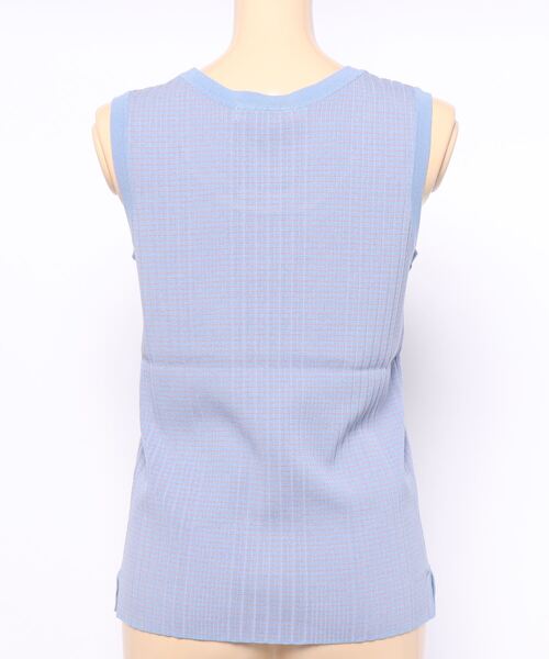 Doux archives（ドゥアルシーヴ）の「ボーダーニットタンク（タンクトップ・レディース・ブラウン/オレンジ/ブルー・MEDIUM）」の5枚目の写真