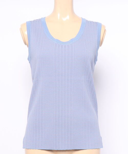 Doux archives（ドゥアルシーヴ）の「ボーダーニットタンク（タンクトップ・レディース・ブラウン/オレンジ/ブルー・MEDIUM）」の8枚目の写真