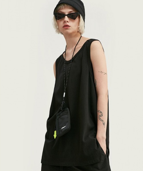 INFLATION（インフレーション）の「INFLATION／Cotton タンクトップ　2956430（タンクトップ・メンズ・ホワイト/グレー/ブラック/カーキ/パープル・MEDIUM/LARGE）」の3枚目の写真