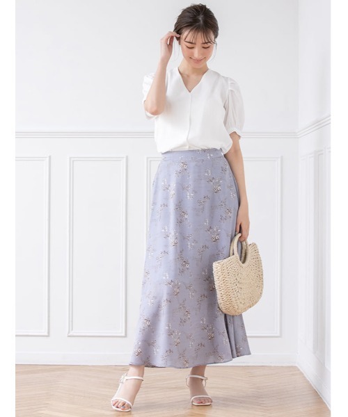 フラワーフレアスカート