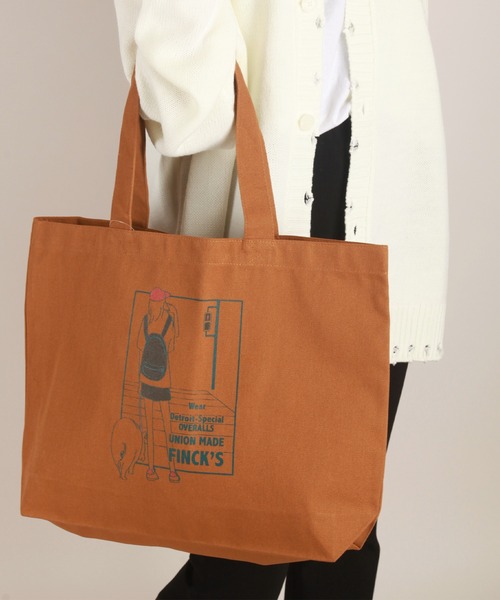 WESTSEA(ウエストシー)の「FINCK'S×WESTSEA ヘヴィーキャンパス プリント トートバッグ(大)(トートバッグ・メンズ・キャメル/ナチュラル/ブラック・FREE)」の16枚目の写真