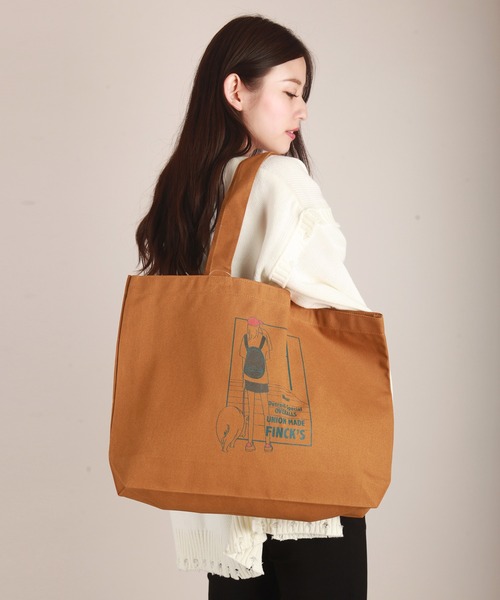 WESTSEA(ウエストシー)の「FINCK'S×WESTSEA ヘヴィーキャンパス プリント トートバッグ(大)(トートバッグ・メンズ・キャメル/ナチュラル/ブラック・FREE)」の17枚目の写真