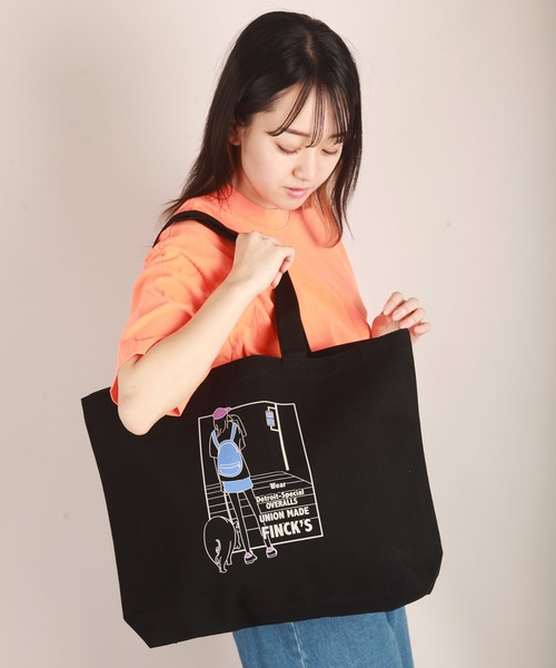 セール】FINCK'S×WESTSEA ヘヴィーキャンパス プリント トートバッグ