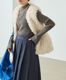 forksy. | 【forksy.】メランジスリットスリーブタートルニット(ニット/セーター)