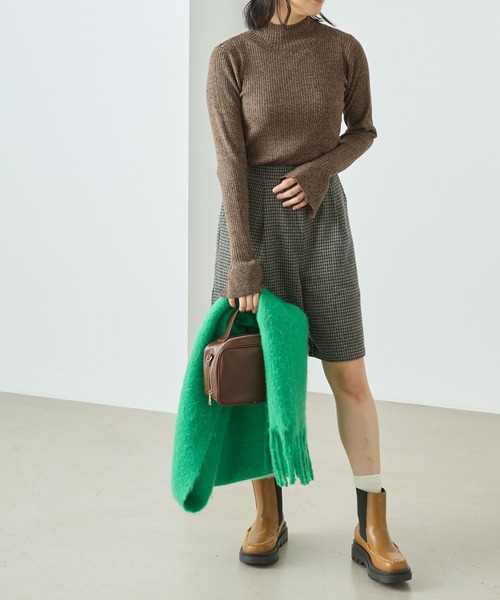 forksy.(フォルクシー)の「【forksy.】メランジスリットスリーブタートルニット(ニット/セーター・レディース・ネイビー/ブラウン/グリーン/ワイン・FREE)」の16枚目の写真