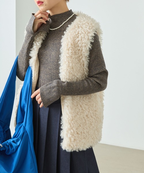 forksy.(フォルクシー)の「【forksy.】メランジスリットスリーブタートルニット(ニット/セーター・レディース・ネイビー/ブラウン/グリーン/ワイン・FREE)」の20枚目の写真