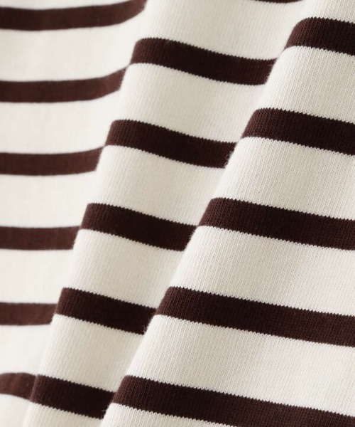 N.(N. Natural Beauty Basic)(エヌエヌナチュラルビューティーベーシック)の「◆スリットボーダーTシャツ(Tシャツ/カットソー・レディース・ブラック系その他/ブラウン系その他/ブルー系その他・MEDIUM)」の18枚目の写真