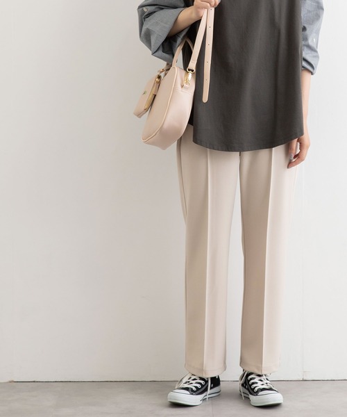 POU DOU DOU（プードゥドゥ）の「ジョーゼットセンタープレスパンツ（その他パンツ・レディース・ライトブルー/ブラック/オレンジ/ライトベージュ・3）」の3枚目の写真