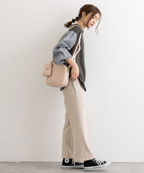 POU DOU DOU（プードゥドゥ）の「ジョーゼットセンタープレスパンツ（その他パンツ・レディース・ライトブルー/ブラック/オレンジ/ライトベージュ・3）」の16枚目の写真