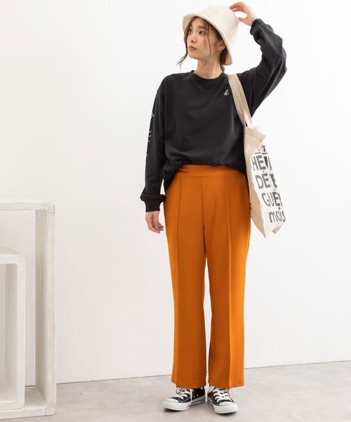 POU DOU DOU（プードゥドゥ）の「ジョーゼットセンタープレスパンツ（その他パンツ・レディース・ライトブルー/ブラック/オレンジ/ライトベージュ・3）」の18枚目の写真