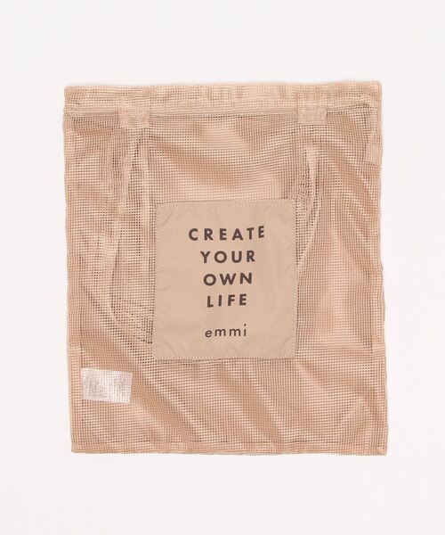 emmi（エミ）の「【emmi yoga】メッシュトート（ショルダーバッグ・レディース・サックスブルー/ホワイト/ベージュ・FREE）」の10枚目の写真