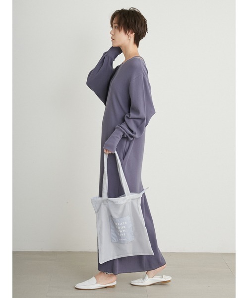 emmi（エミ）の「【emmi yoga】メッシュトート（ショルダーバッグ・レディース・サックスブルー/ホワイト/ベージュ・FREE）」の16枚目の写真