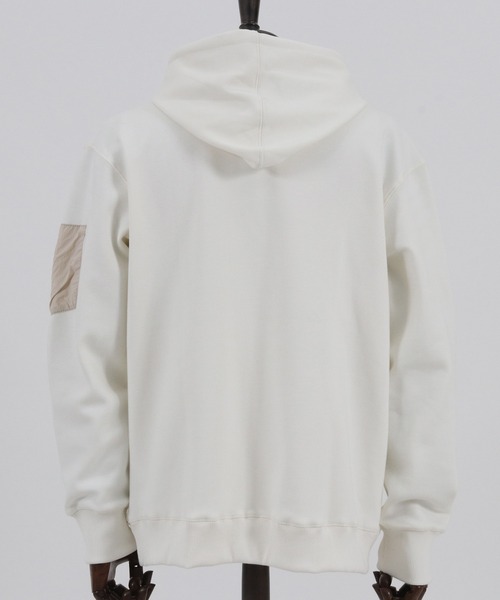 CAMBIO（カンビオ）の「mpa2663-Sleeve Pocket Back Brushed Over size Pull Parka パーカー（パーカー・メンズ・ブラック/グレー/ホワイト・M/L/S）」の18枚目の写真