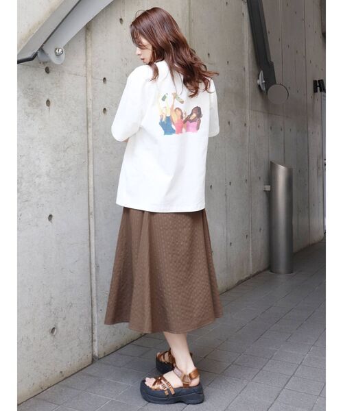 MURUA（ムルーア）の「ストライプイレヘムスカート（スカート・レディース・ブラウン/その他1・FREE）」の6枚目の写真