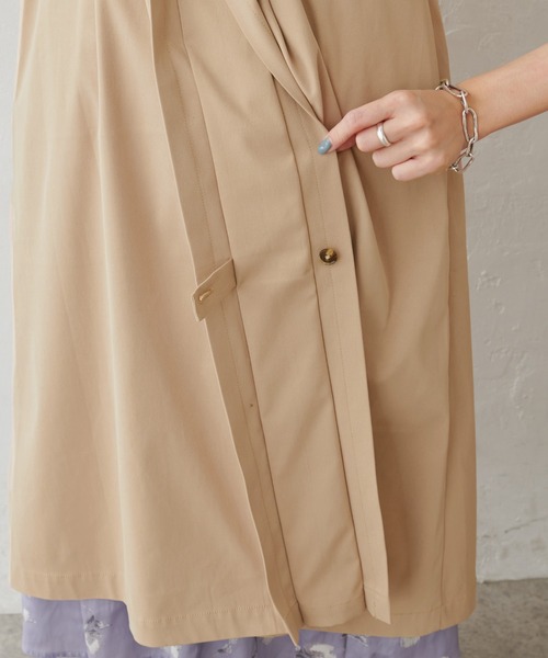natural couture（ナチュラルクチュール）の「トレンチベスト（トレンチコート・レディース・ブラウン/ベージュ・FREE）」の22枚目の写真