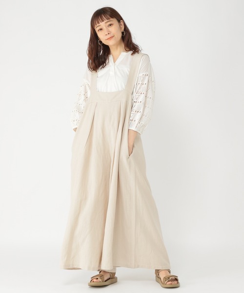 studio CLIP（スタディオクリップ）の「《はなさんコラボ》墨紅麦サロペット（サロペット/オーバーオール・レディース・ブラック/レッド/アイボリー・FREE）」の19枚目の写真