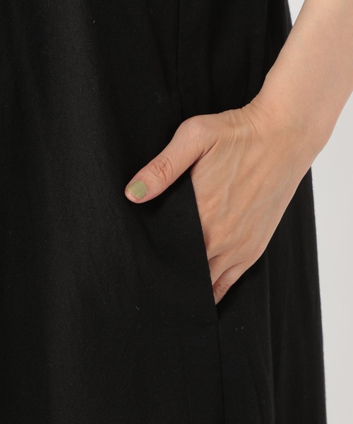 studio CLIP（スタディオクリップ）の「《はなさんコラボ》墨紅麦サロペット（サロペット/オーバーオール・レディース・ブラック/レッド/アイボリー・FREE）」の6枚目の写真