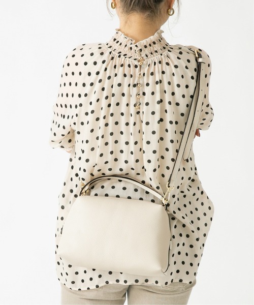 MILOS（ミロス）の「MILOS ホソハンドルショルダーバッグ◆（ショルダーバッグ・レディース・ブラウン/アイボリー/ブルー系その他/ガンメタ・FREE）」の2枚目の写真