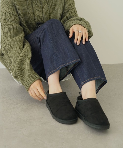 AMERICAN HOLIC（アメリカンホリック）の「ショートムートン（ブーツ・レディース・ブラック/ベージュ・S/M/L）」の9枚目の写真