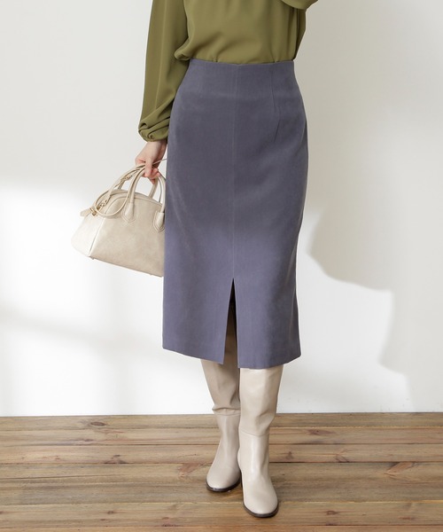 N.(N. Natural Beauty Basic)(エヌエヌナチュラルビューティーベーシック)の「【S Size Line】◆ピーチタイトスカート(スカート・レディース・グレー/ブラウン/パープル・SMALL/MEDIUM)」の14枚目の写真