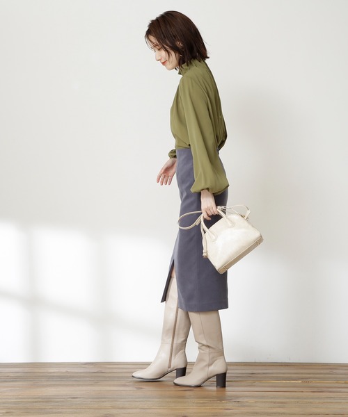 N.(N. Natural Beauty Basic)(エヌエヌナチュラルビューティーベーシック)の「【S Size Line】◆ピーチタイトスカート(スカート・レディース・グレー/ブラウン/パープル・SMALL/MEDIUM)」の10枚目の写真