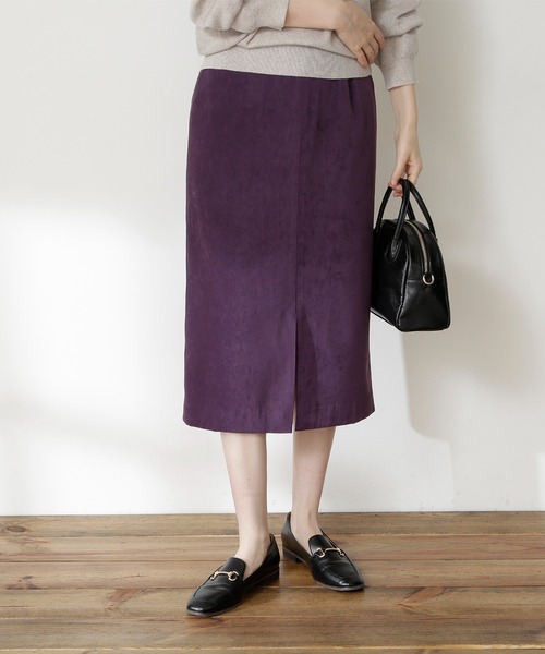 N.(N. Natural Beauty Basic)(エヌエヌナチュラルビューティーベーシック)の「【S Size Line】◆ピーチタイトスカート(スカート・レディース・グレー/ブラウン/パープル・SMALL/MEDIUM)」の7枚目の写真