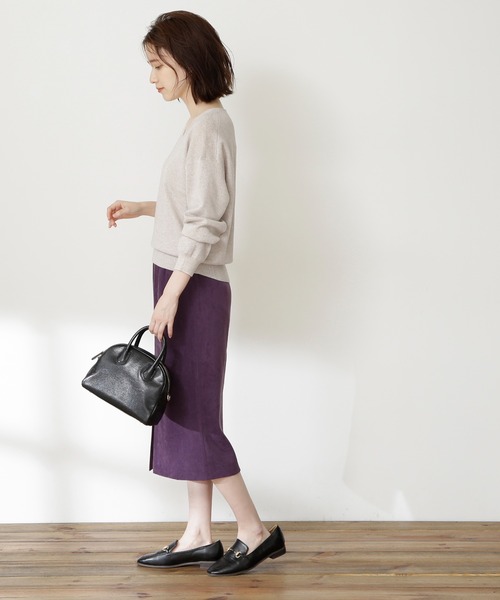 N.(N. Natural Beauty Basic)(エヌエヌナチュラルビューティーベーシック)の「【S Size Line】◆ピーチタイトスカート(スカート・レディース・グレー/ブラウン/パープル・SMALL/MEDIUM)」の6枚目の写真