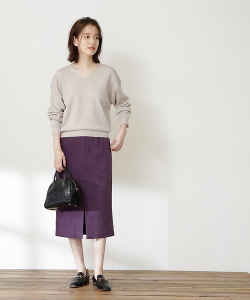 N.(N. Natural Beauty Basic)(エヌエヌナチュラルビューティーベーシック)の「【S Size Line】◆ピーチタイトスカート(スカート・レディース・グレー/ブラウン/パープル・SMALL/MEDIUM)」の15枚目の写真