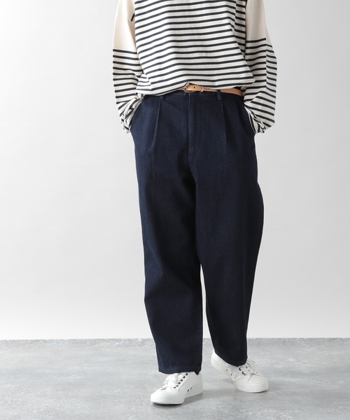 RAGEBLUE（レイジブルー）の「USAコットン/デニムテーパードパンツ/956170（デニムパンツ・メンズ・ネイビー/オフホワイト/グレー系その他/ブルー・LARGE/MEDIUM）」の3枚目の写真