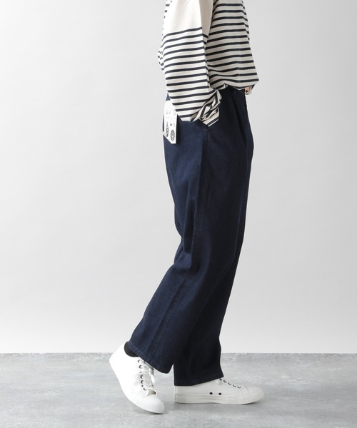 RAGEBLUE（レイジブルー）の「USAコットン/デニムテーパードパンツ/956170（デニムパンツ・メンズ・ネイビー/オフホワイト/グレー系その他/ブルー・LARGE/MEDIUM）」の15枚目の写真