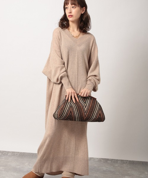 Babylone カシミヤウールｖネックワンピ ワンピース Babylone バビロン のファッション通販 Zozotown