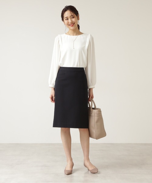 NATURAL BEAUTY BASIC（ナチュラルビューティーベーシック）の「ジョーゼットスリーブブラウス/0171210904（シャツ/ブラウス・レディース・ネイビー/ピンク/オフホワイト・MEDIUM/SMALL/LARGE）」の10枚目の写真