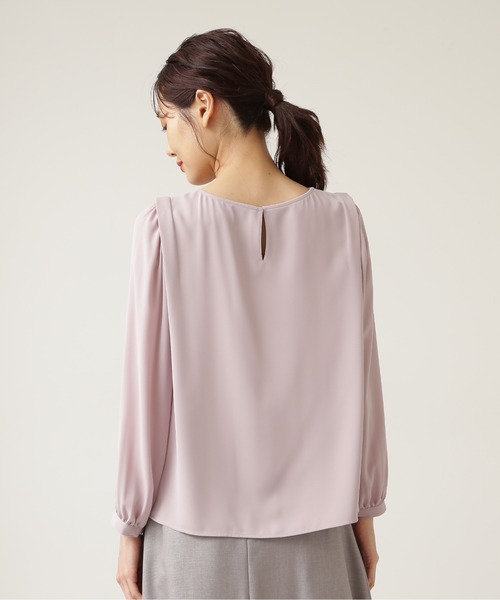 NATURAL BEAUTY BASIC（ナチュラルビューティーベーシック）の「ジョーゼットスリーブブラウス/0171210904（シャツ/ブラウス・レディース・ネイビー/ピンク/オフホワイト・MEDIUM/SMALL/LARGE）」の22枚目の写真