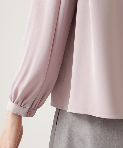 NATURAL BEAUTY BASIC（ナチュラルビューティーベーシック）の「ジョーゼットスリーブブラウス/0171210904（シャツ/ブラウス・レディース・ネイビー/ピンク/オフホワイト・MEDIUM/SMALL/LARGE）」の15枚目の写真