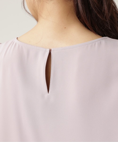 NATURAL BEAUTY BASIC（ナチュラルビューティーベーシック）の「ジョーゼットスリーブブラウス/0171210904（シャツ/ブラウス・レディース・ネイビー/ピンク/オフホワイト・MEDIUM/SMALL/LARGE）」の6枚目の写真