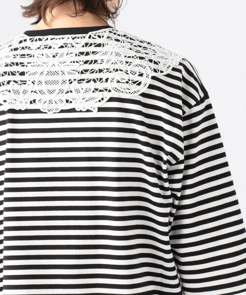 TOMORROWLAND （トゥモローランド）の「コットンジャージー レースカラープルオーバー（Tシャツ/カットソー・レディース・ホワイト/ブラック/ブラック系その他・S）」の10枚目の写真
